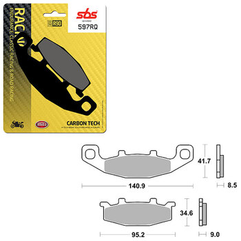 PLAQUETTES DE FREIN SBS ROAD RACING & TRACKDAYS CARBON TECH (6210715108)