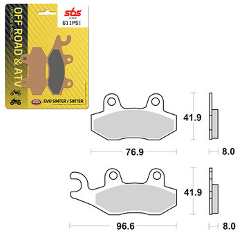 PLAQUETTES DE FREIN SBS EVO SINTER (6280519108)