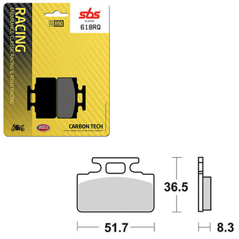 PLAQUETTES DE FREIN SBS ROAD RACING & TRACKDAYS CARBON TECH (6210715108)