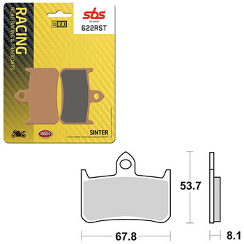 SBS ROAD RACING & TRACKDAYS CARBON TECH BRAKE PAD (6210834108)