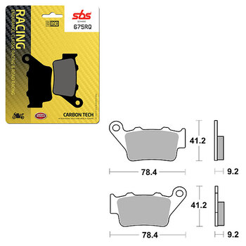 PLAQUETTES DE FREIN SBS ROAD RACING & TRACKDAYS CARBON TECH (6210715108)