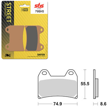 PLAQUETTES DE FREIN SBS PERFORMANCE HS SINTER (6250841108)