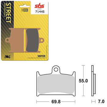 PLAQUETTES DE FREIN SBS PERFORMANCE HS SINTER (6250841108)