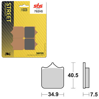 PLAQUETTES DE FREIN SBS PERFORMANCE HS SINTER (6250841108)