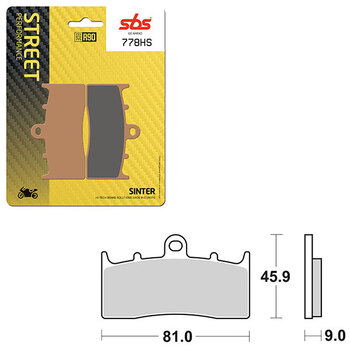 PLAQUETTES DE FREIN SBS PERFORMANCE HS SINTER (6250841108)