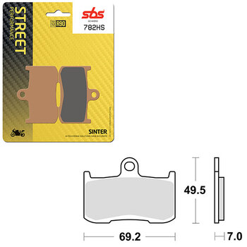 PLAQUETTES DE FREIN SBS PERFORMANCE HS SINTER (6250841108)