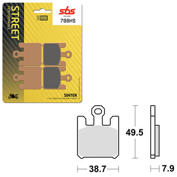 PLAQUETTES DE FREIN SBS PERFORMANCE HS SINTER (6250841108)