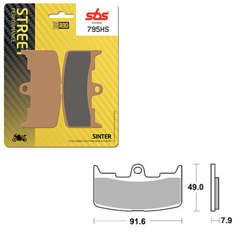 PLAQUETTES DE FREIN SBS PERFORMANCE HS SINTER (6250841108)