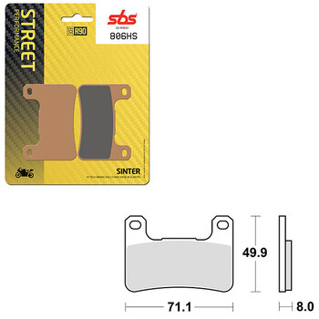 PLAQUETTES DE FREIN SBS PERFORMANCE HS SINTER (6250841108)