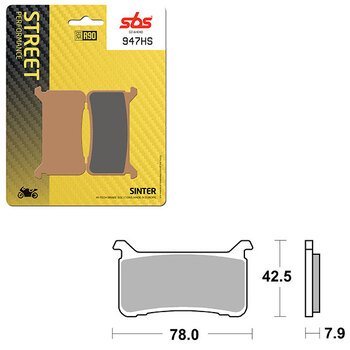 PLAQUETTES DE FREIN SBS PERFORMANCE HS SINTER (6250841108)