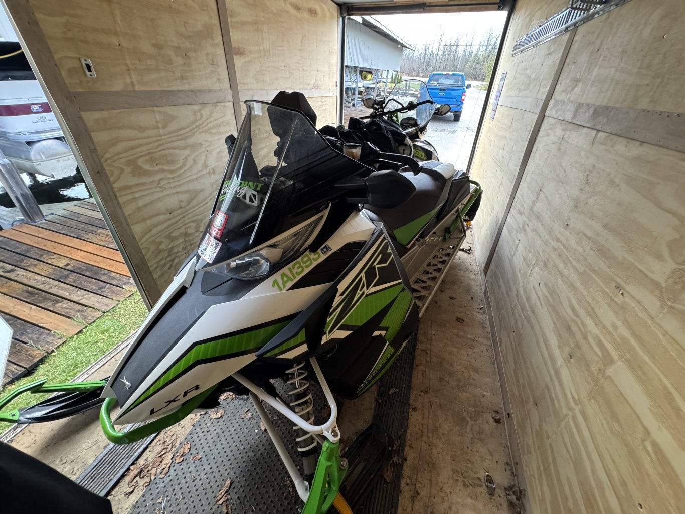 2018 Peach Cargo 7X16 V Nose Ramp Door