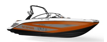 2025 Scarab 255 LX WAKE BLACK/CRIMSON RED