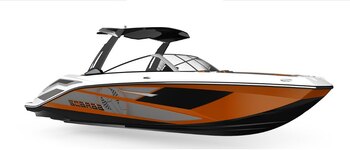 2025 Scarab 165 LX BLACK/AFTERBURNER ORANGE