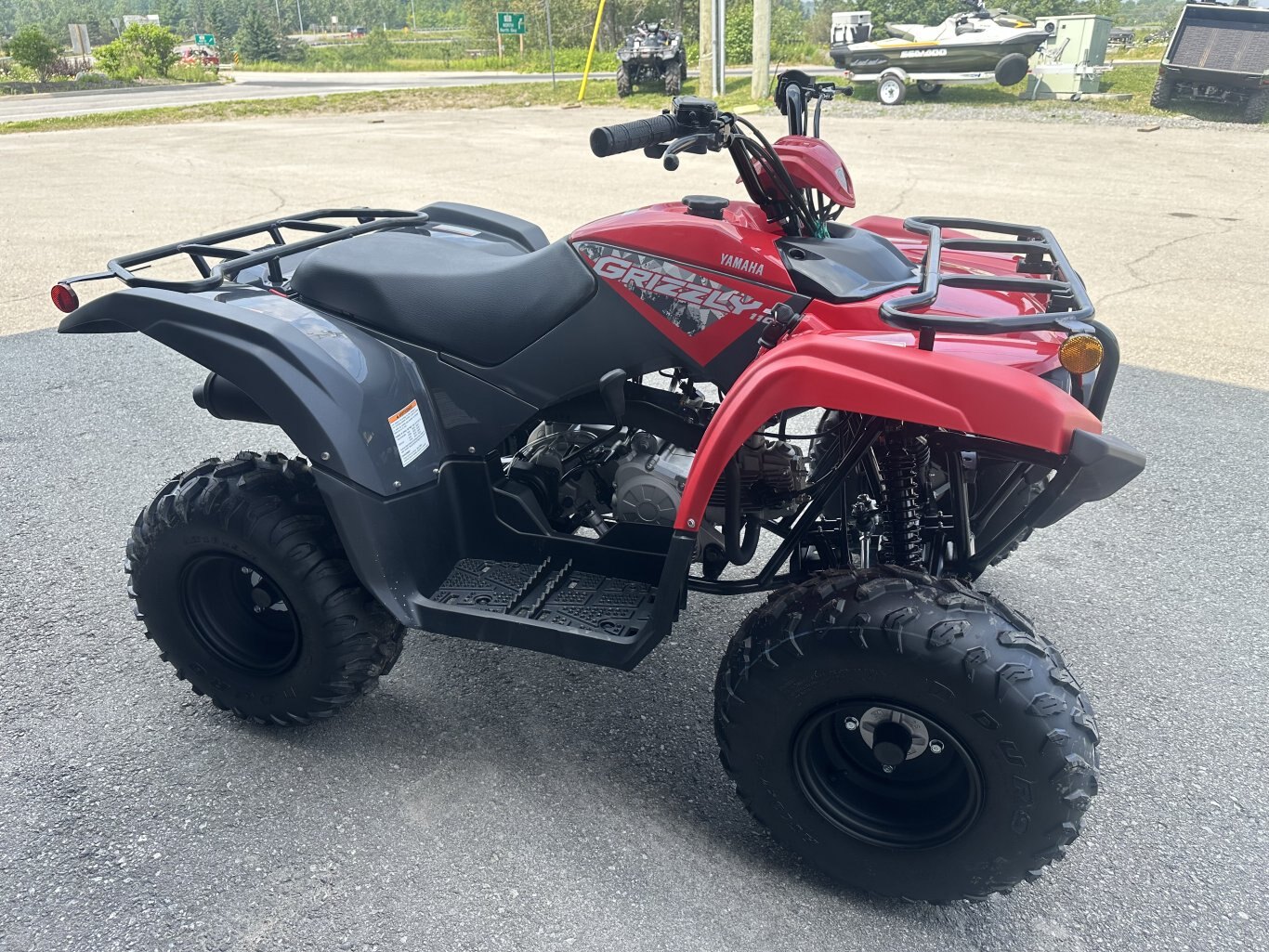 2025 Yamaha Grizzly 110 Grey Metallic/Red