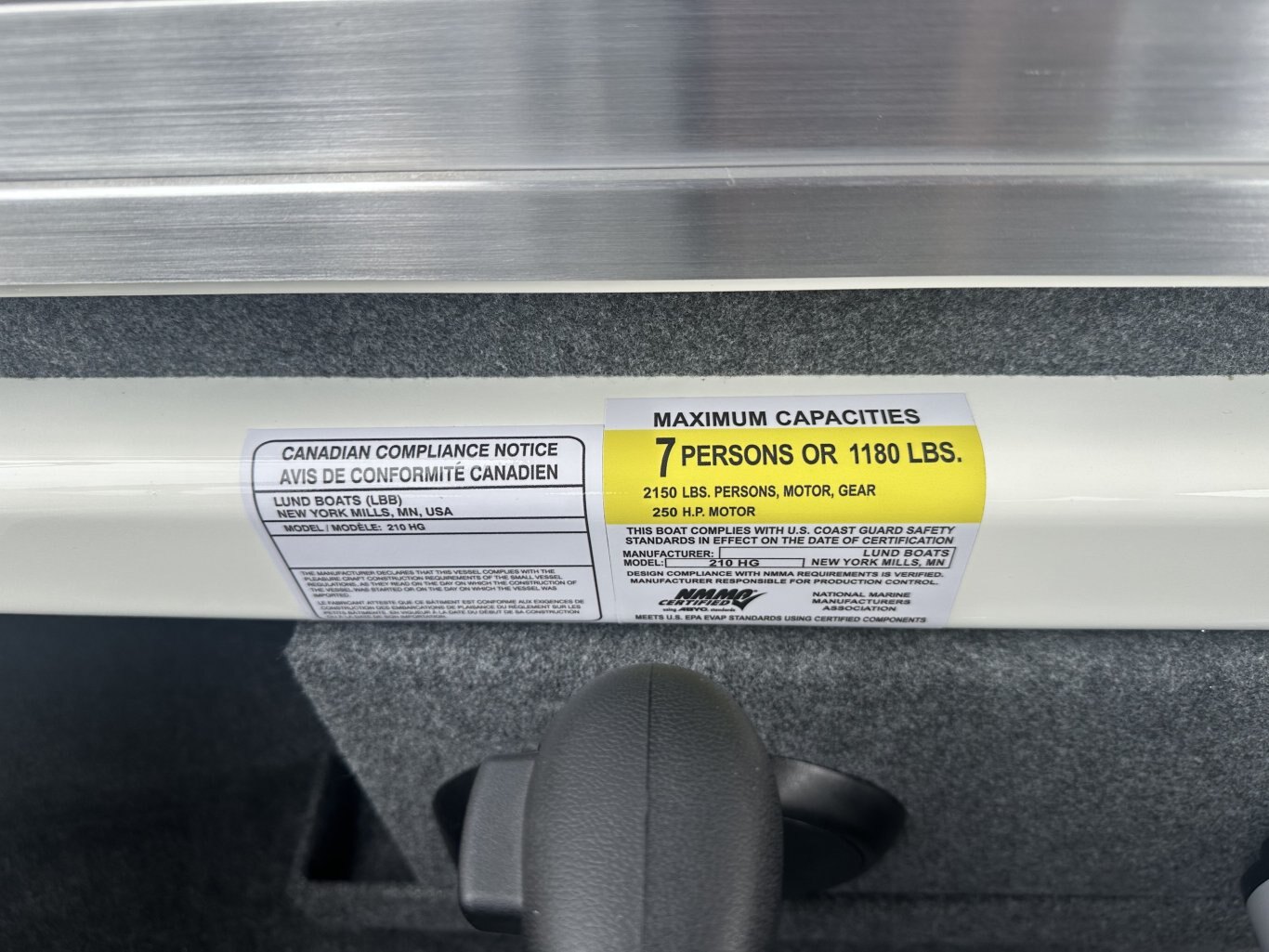 2026 LUND 210 HG MERCURY 250XL PRO XS 4STK