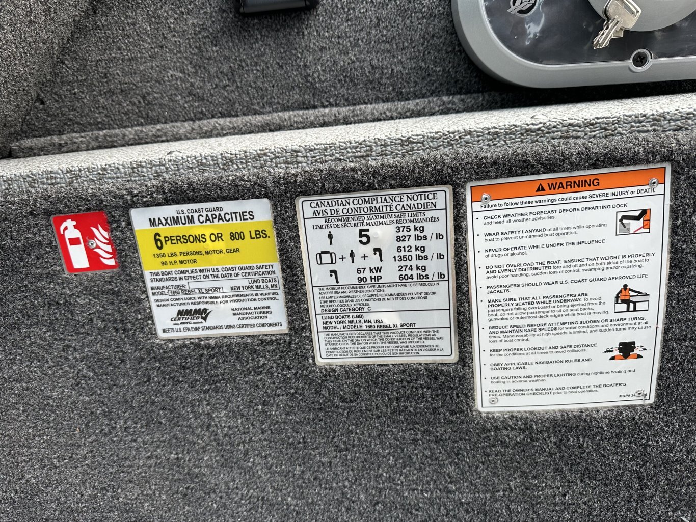 2026 LUND REBEL 1650 XL SPORT MERCURY 90ELPT