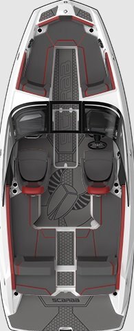 2026 Scarab 195 LX Black/Crimson Red