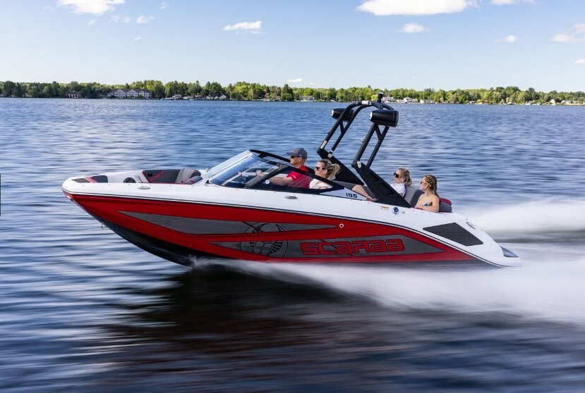 2026 Scarab 195 LX Black/Crimson Red