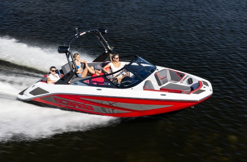 2026 Scarab 195 LX Black/Crimson Red