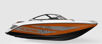 2026 Scarab 215 LX Black/Afterburner Orange