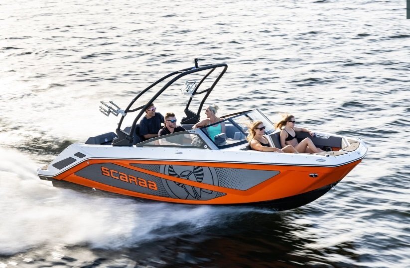 2026 Scarab 210 LX Black/Afterburner Orange