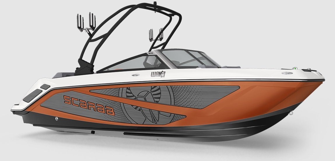 2026 Scarab 210 LX WAKE Black/Afterburner Orange