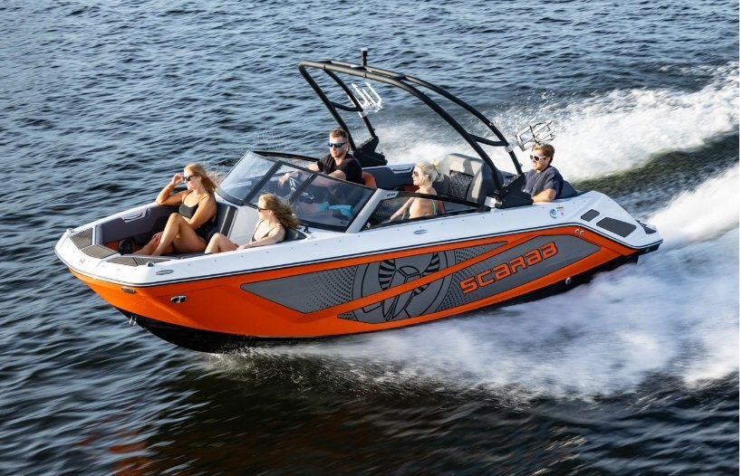 2026 Scarab 210 LX WAKE Black/Afterburner Orange