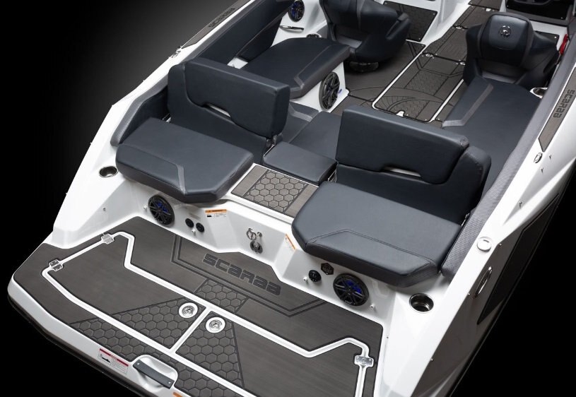 2026 Scarab 215 LX WAKE Black/Crimson Red