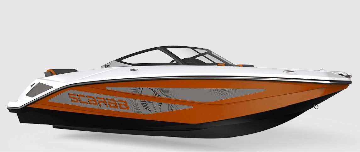 2026 Scarab 215 LX Black/Crimson Red