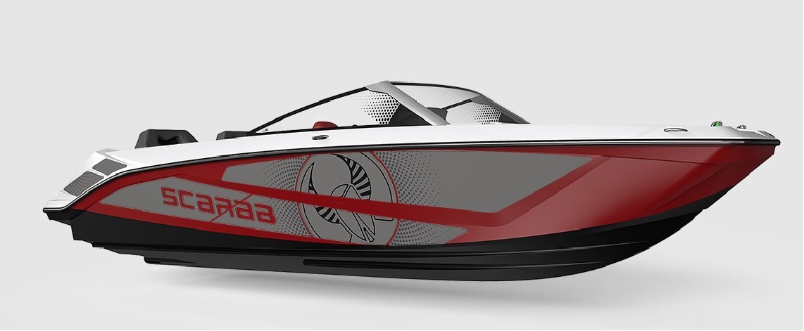 2026 Scarab 235 LX Black/Crimson Red