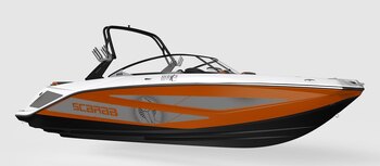 2026 Scarab 215 LX WAKE Black/Afterburner Orange