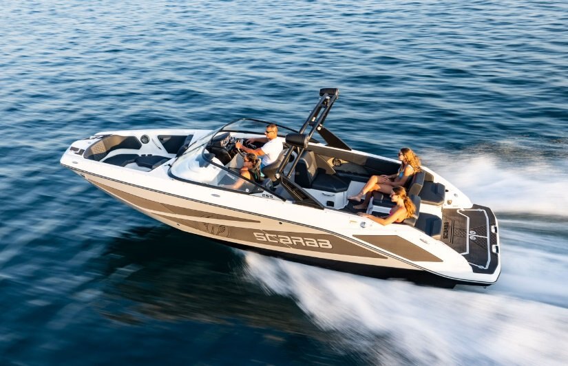 2026 Scarab 255 LX WAKE Black/Crimson Red