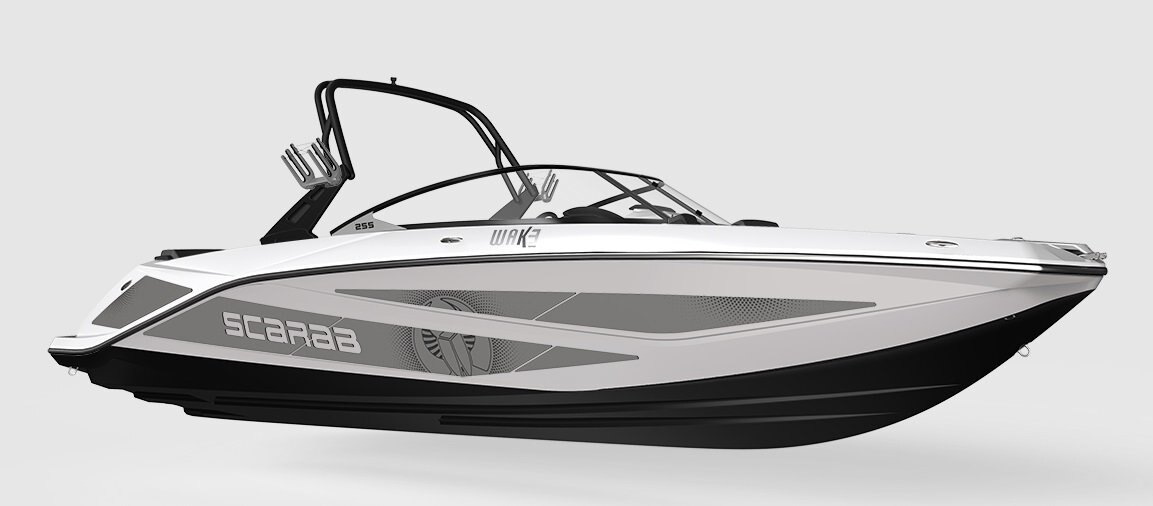 2026 Scarab 255 LX WAKE Black/Pearl Gray