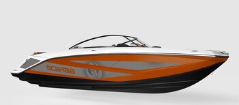 2026 Scarab 255 LX WAKE Black/Afterburner Orange