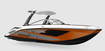 2026 Scarab 285 LX WAKE Black/Afterburner Orange