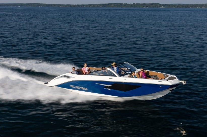 2026 Scarab 285 LX Black/Pearl Gray