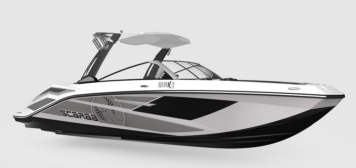 2026 Scarab 285 LX WAKE Black/Pearl Gray