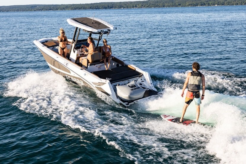 2026 Scarab 235 Open LX WAKE Black/Denim Blue