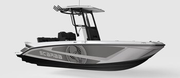 2026 Scarab 235 Open LX WAKE Black/Denim Blue