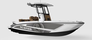 2026 Scarab 235 Open LX WAKE Black/Denim Blue