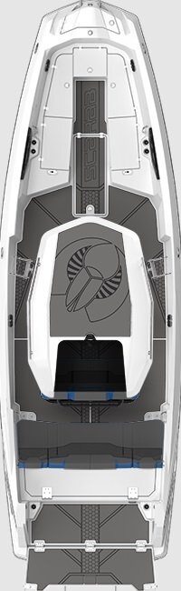 2026 Scarab 255 Open LX WAKE Black/Pearl Gray