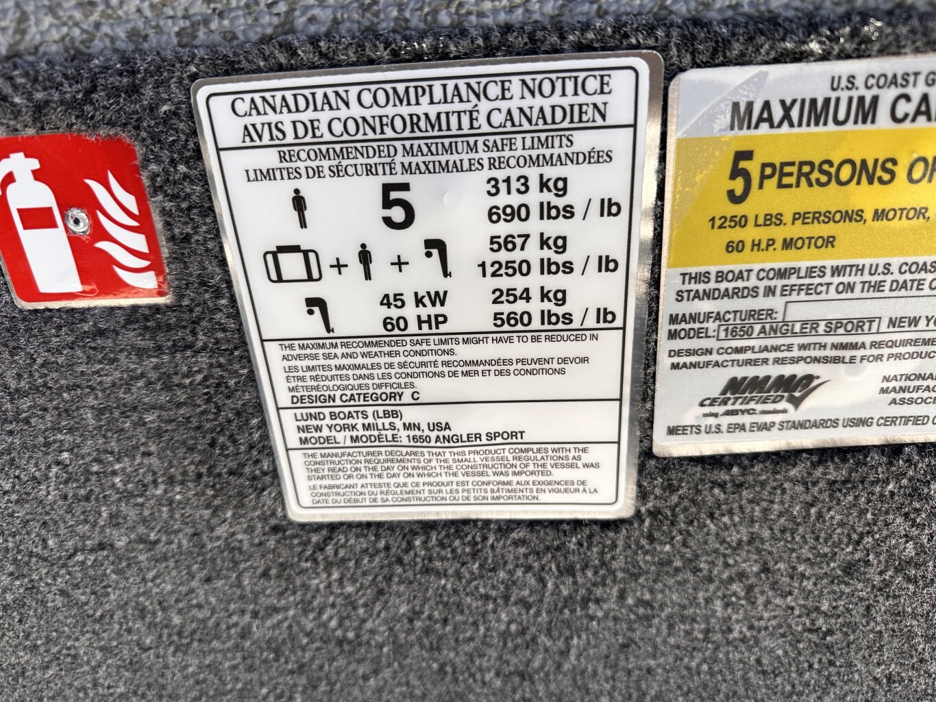 2026 Lund 1650 Angler Sport MERCURY 60ELPT