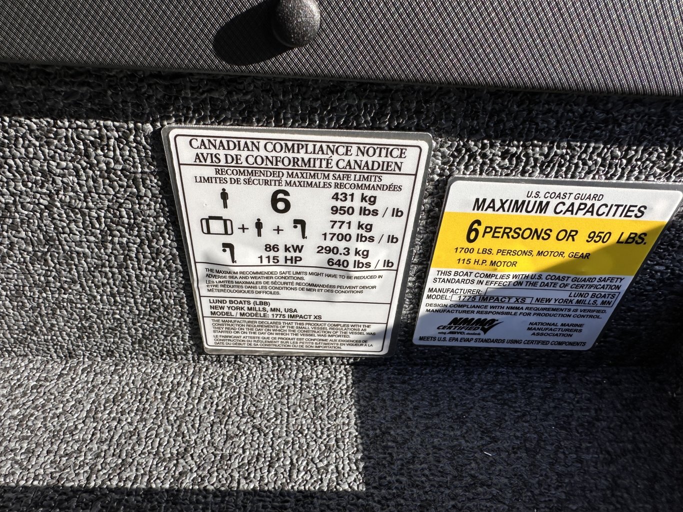 2026 Lund 1775 Impact XS MERCURY 115 PRO XS