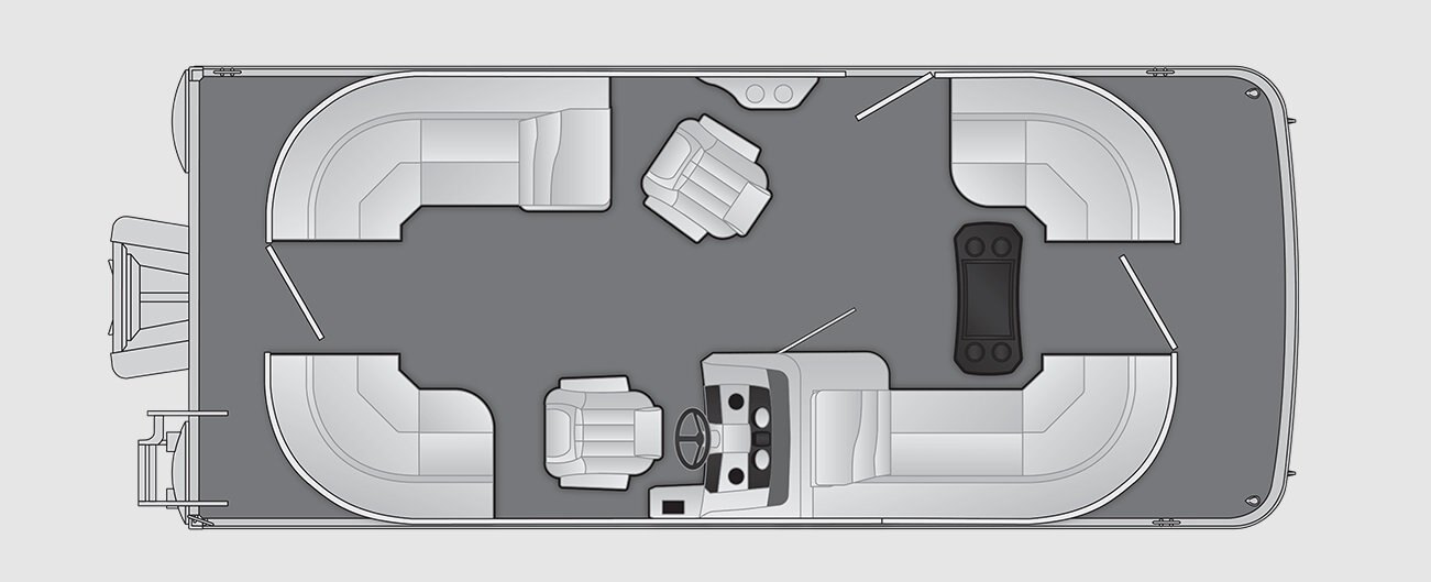 2026 Bennington SX Line 21 SX STERN RADIUS QUAD BENCH