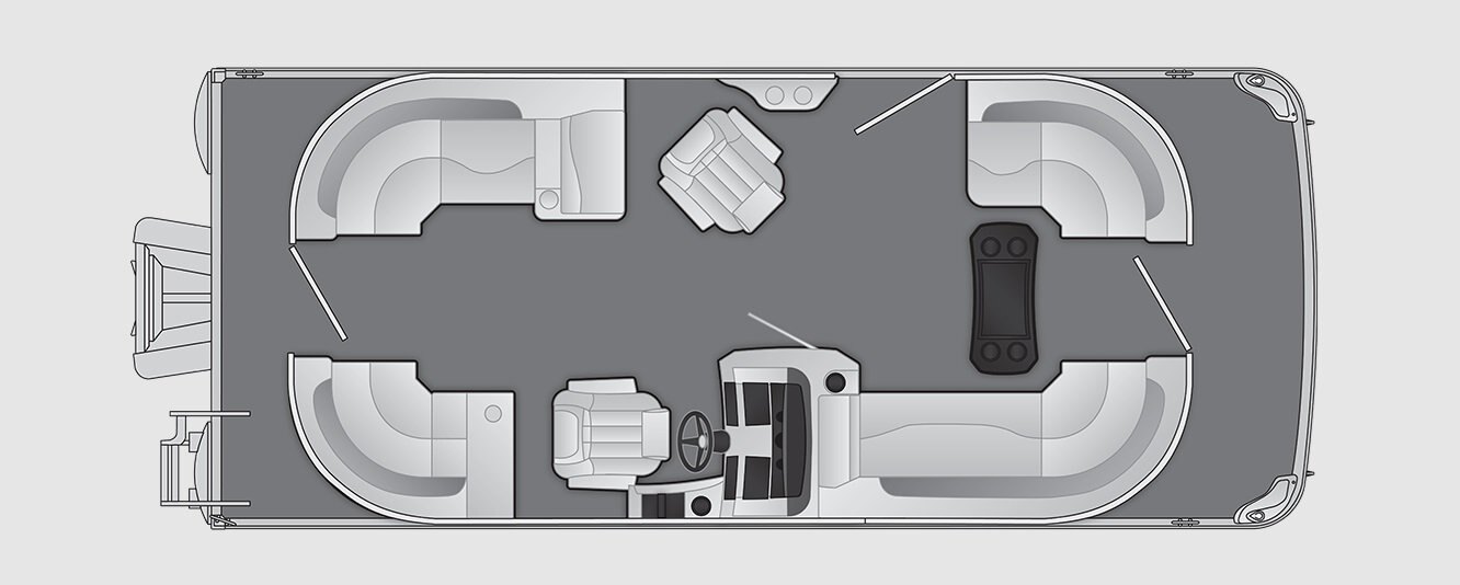 2026 Bennington L Line 21 L Stern Radius Quad Bench