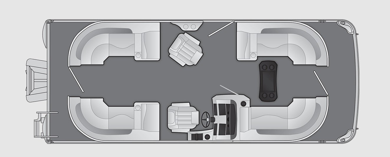 2026 Bennington L Line 22 L Stern Radius Quad Bench