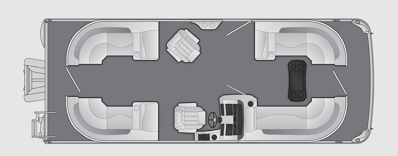 2026 Bennington L Line 23 L Stern Radius Quad Bench
