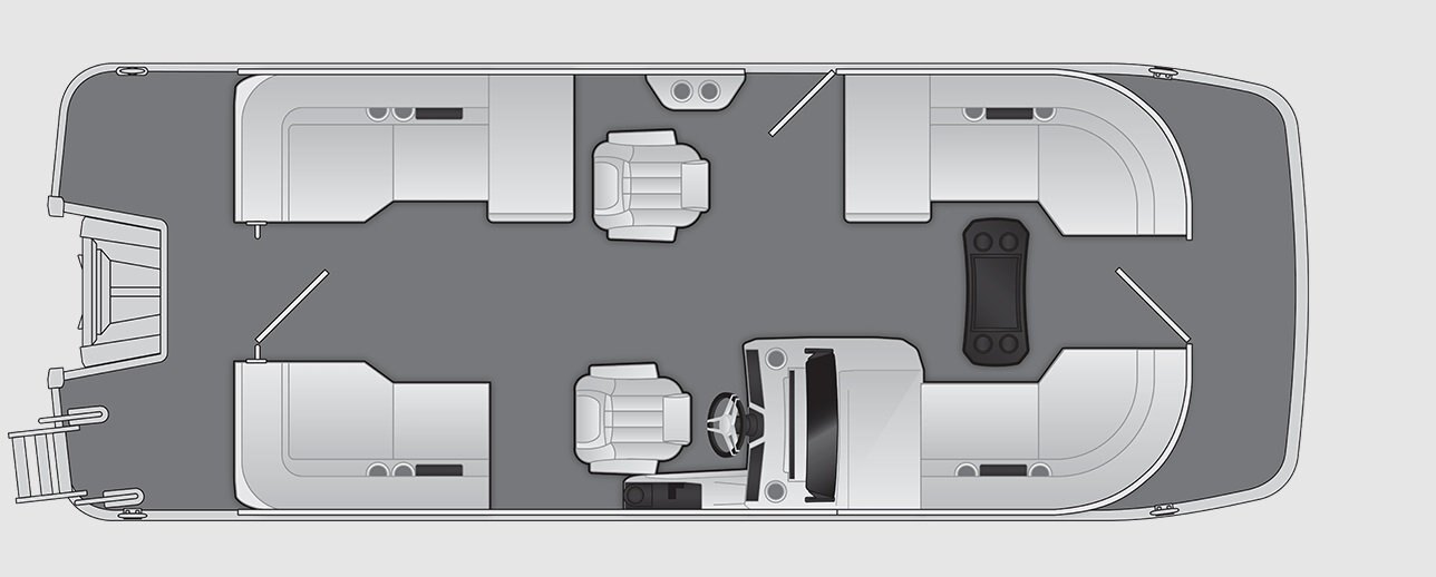 2026 Bennington M Line 22 M Fastback Quad Bench