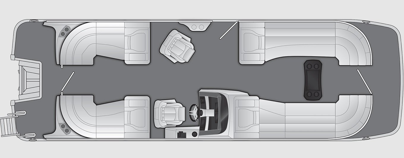 2026 Bennington RX Sport Line 25 RX Fastback Quad Bench