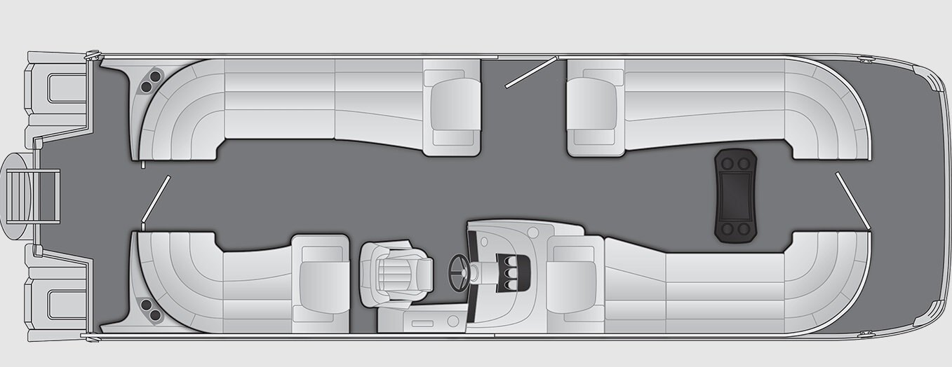 2026 Bennington RX Sport Line 27 RX Fastback Quad Bench